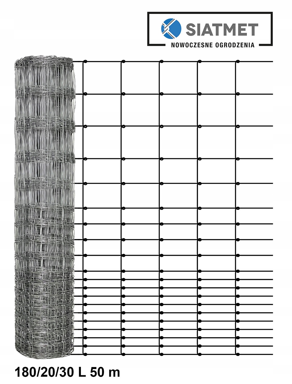 

Siatka ogrodzeniowa leśna 180/20/30 L 50 m