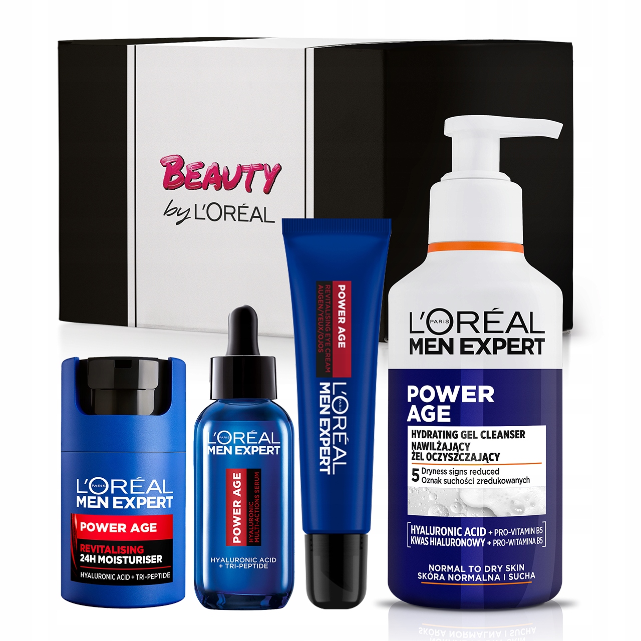 Zestaw L'Oréal Men Expert Power Age Pełna Rutyna z Kwasem Hialuronowym