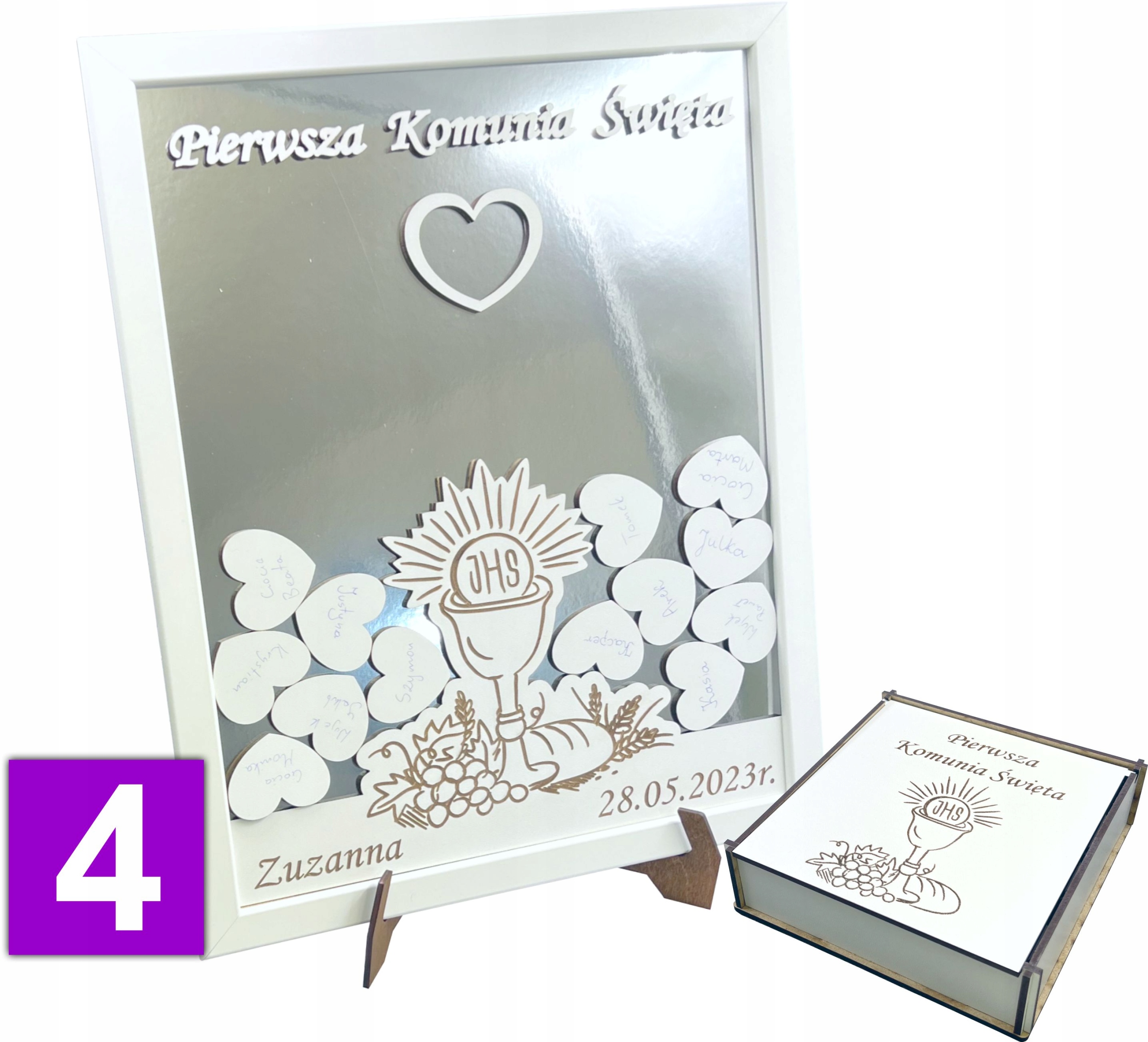 KSIĘGA GOŚCI Komunia WRZUTKA RAMKA pamiątka Pierwsza Komunia Święta Kolor inny kolor