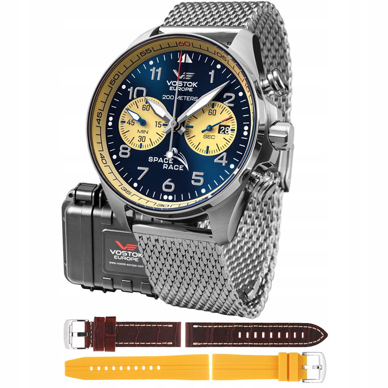 Pánské Hodinky Vostok Europe 6S21-325A667-MEGA Set stříbrný náramek