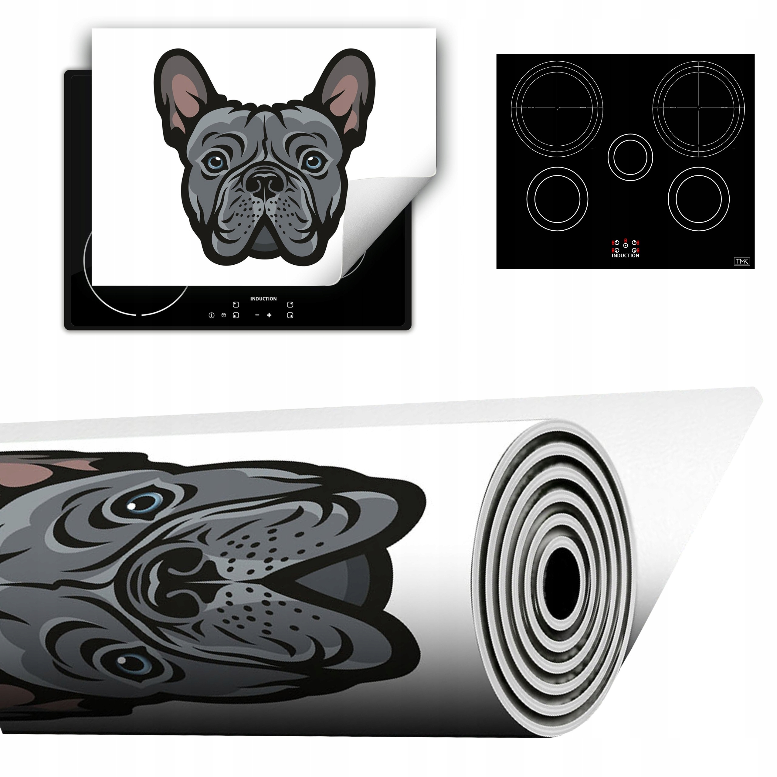 Vinylová Podložka Do Kuchyně Více Místa 70x52 šedá pes