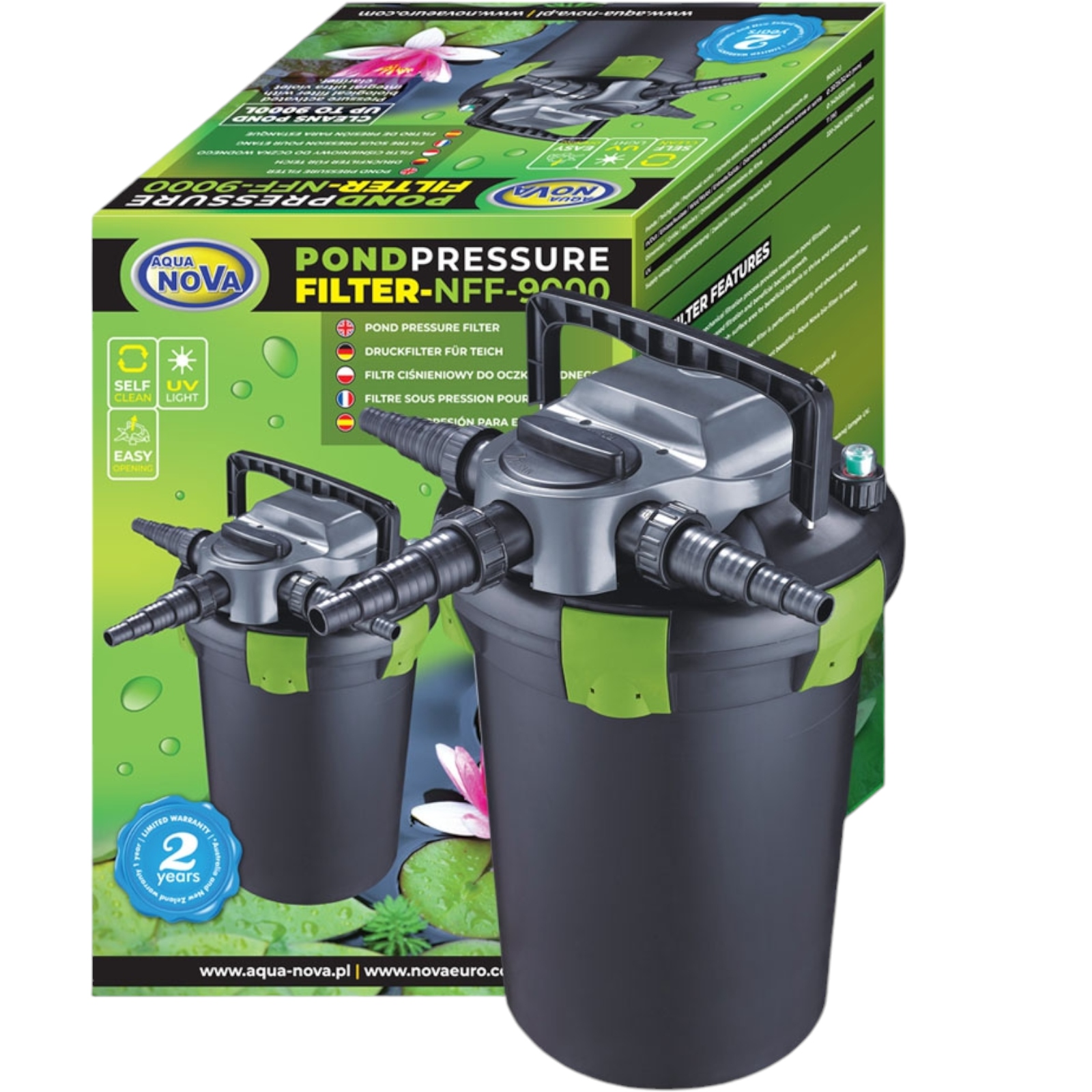 Aqua Nova NFF-9000 filtr ciśnieniowy oczka wodne Do 8000L z lampą Uv-c 11W