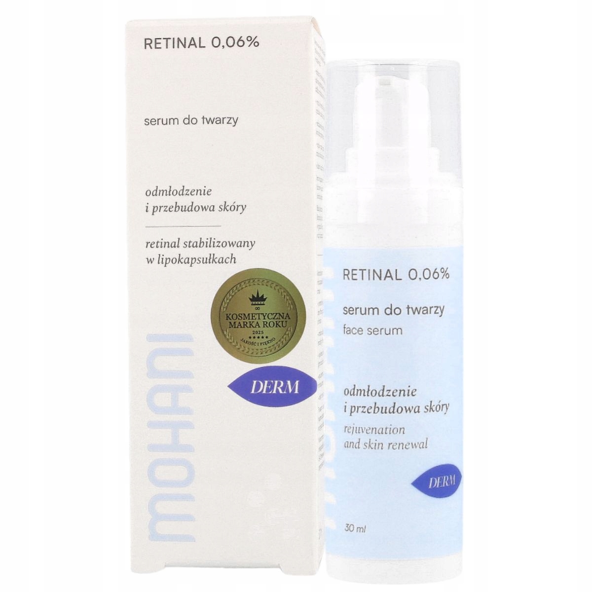 Mohani Anti-age sérum na obličej s Retinalem 0,06%, 30 ml