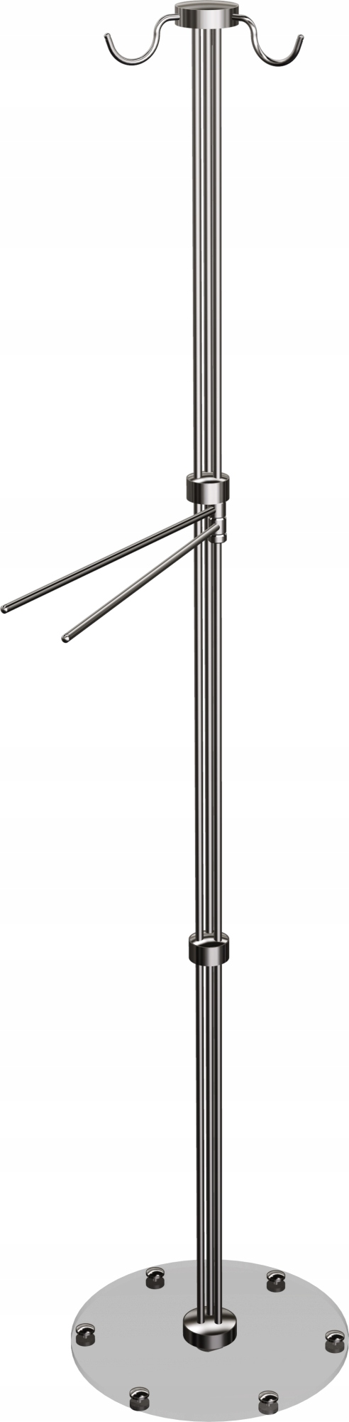 Stojanový koupelnový věšák s tyčemi Chrom