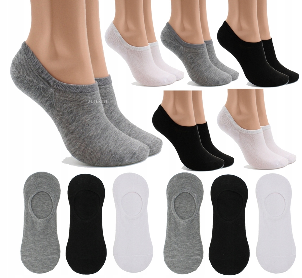 

6x Bawełniane Stopki damskie Niskie Skarpety 39-42