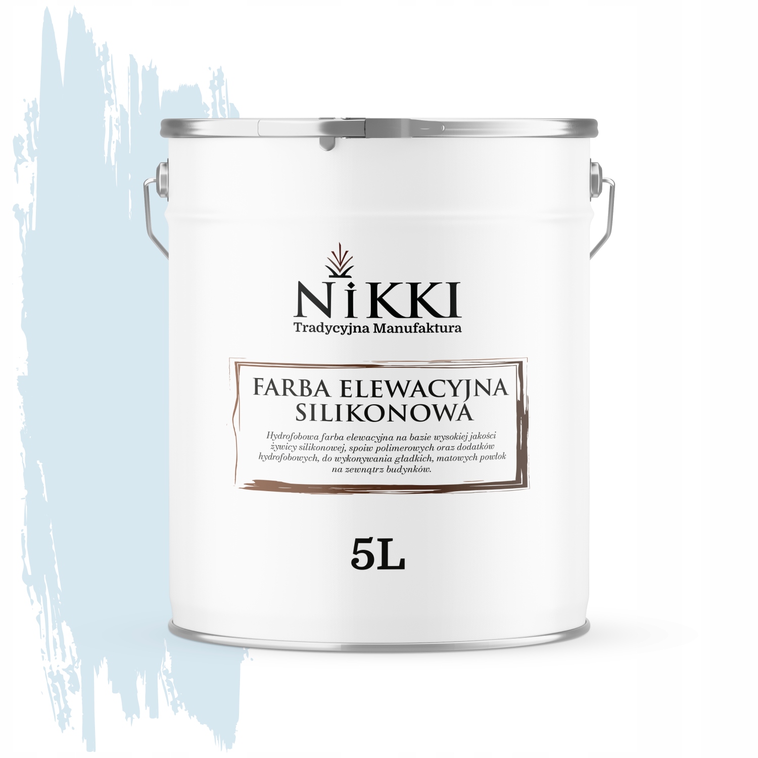 Fasádová Farba Silikónová 5L Biela Zlomená Do Modrej F111 Uv