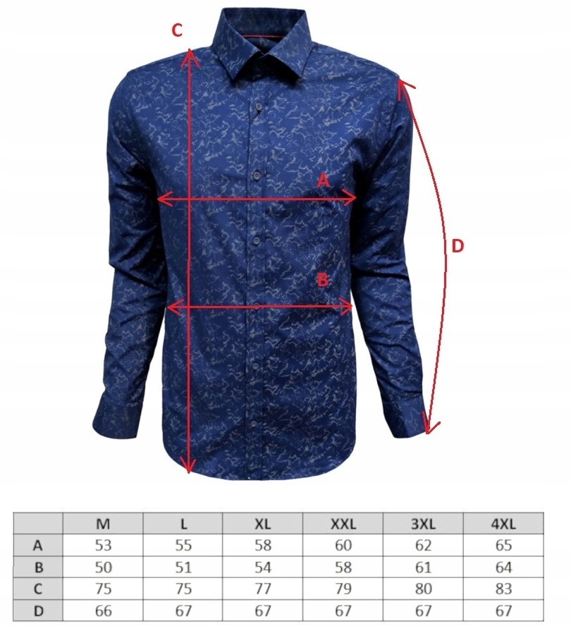 KOSZULA BIAŁA WIZYTOWA CASUAL FIT-REGULAR 4XL Rękaw długi rękaw