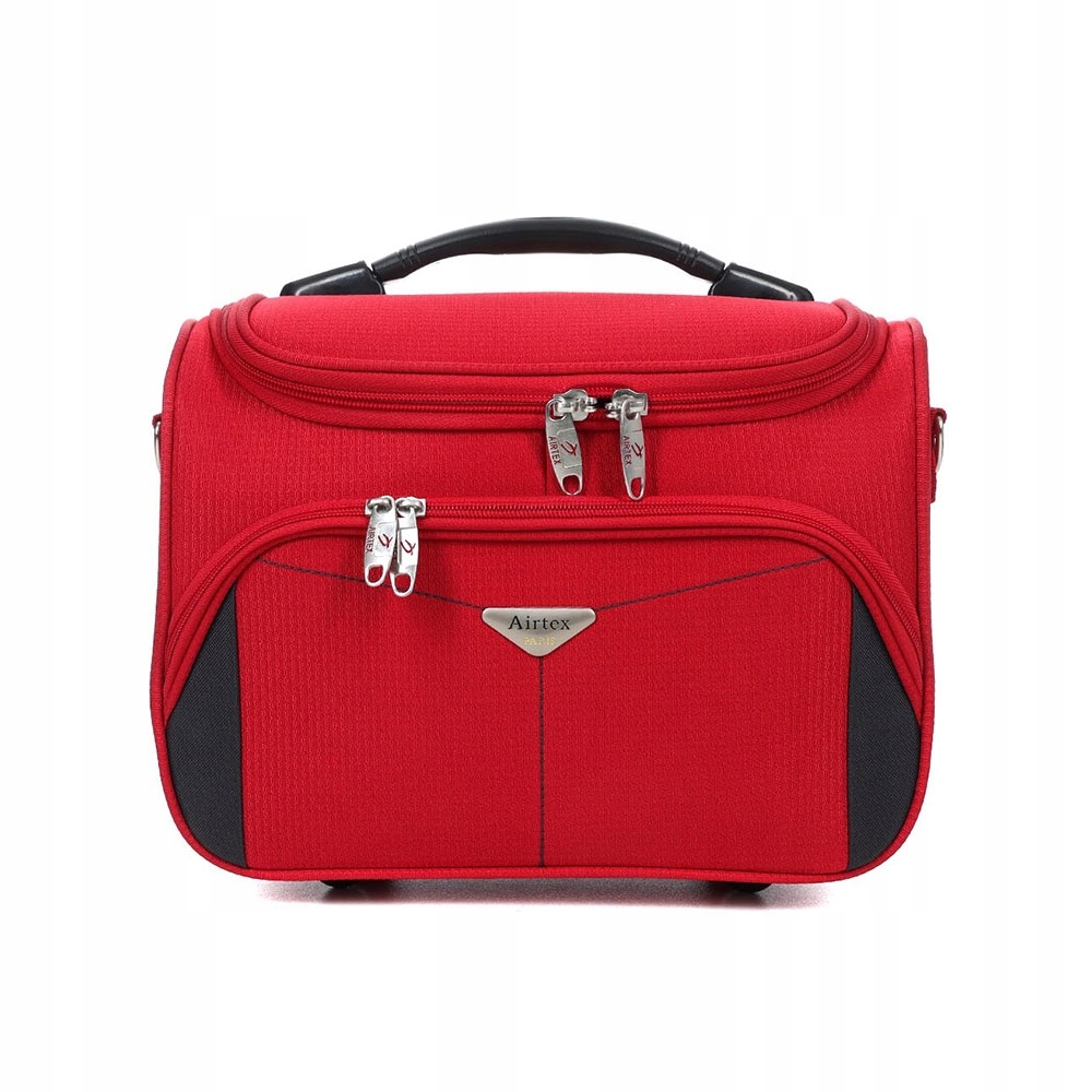 Duży kuferek na kosmetyki, kosmetyczka podróżna z lusterkiem 13l