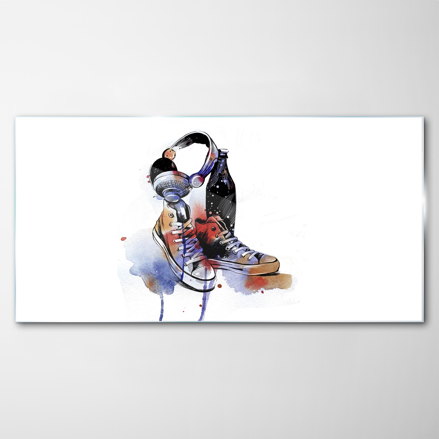 

Obraz Szklany Dekor Ulica Art Sztuka Buty 140x70