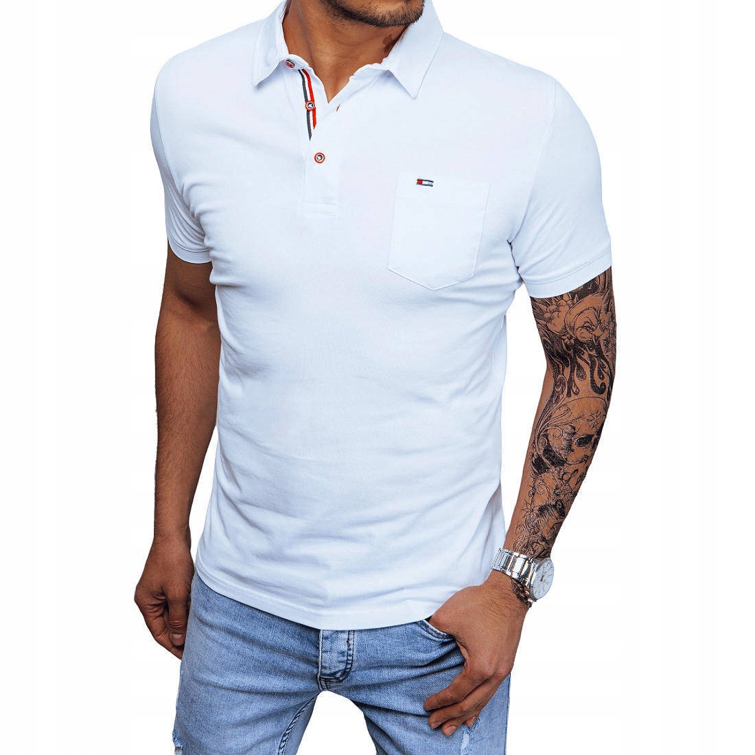 

Koszulka Polo Męska Gładka Bawełna roz. 3XL