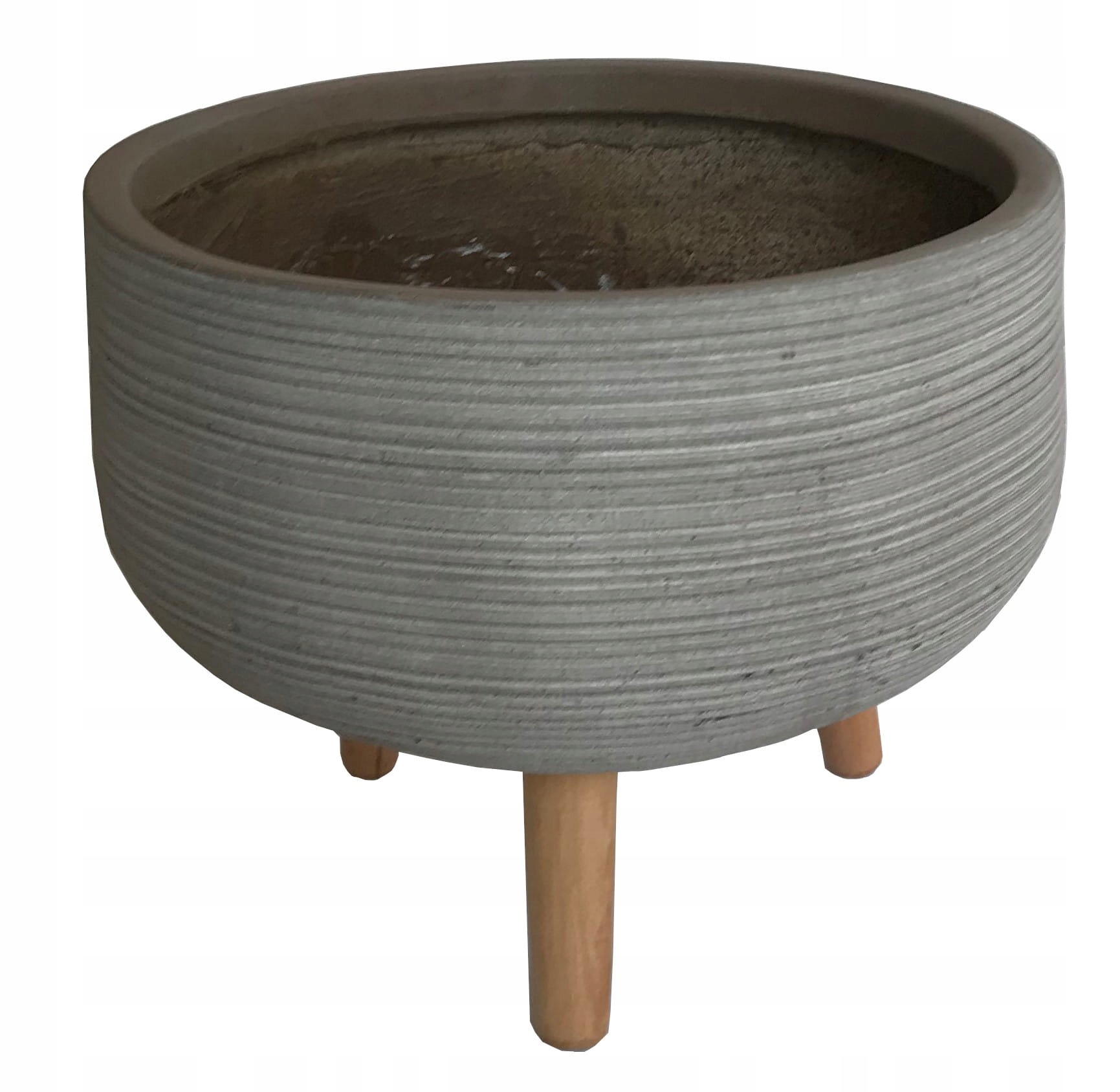 DONICZKA NA NÓŻKACH OSŁONKA SZARA BRĄZOWA 27x33cm