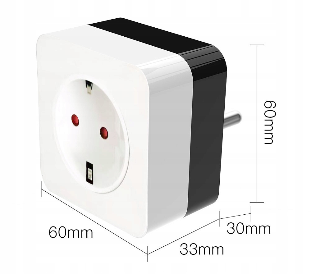 Wtyczka z uniwersalnym pilotem IR 2w1 WiFi 4000W Komunikacja WiFi