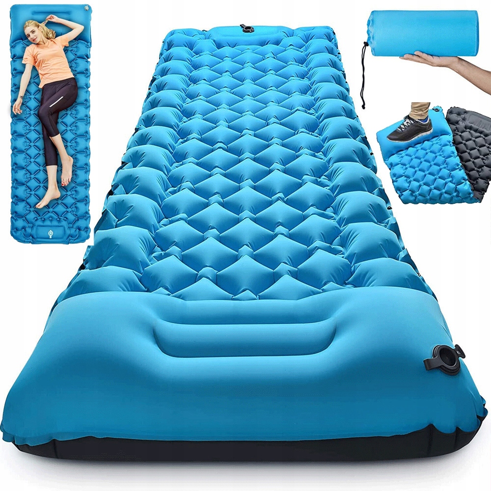 Podložka Karimatka 3D Matrace Samonafukovací Pumpa Polštář 202 X 65 CM Pro Cestování