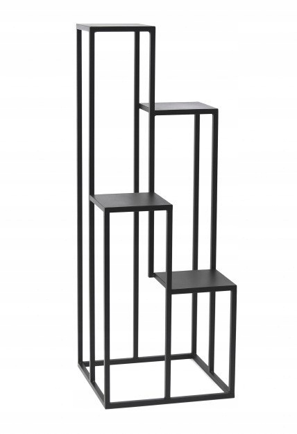KWIETNIK REGAŁ STOJĄCY METALOWY NA 4 KWIATY LOFT Wysokość maksymalna 112 cm