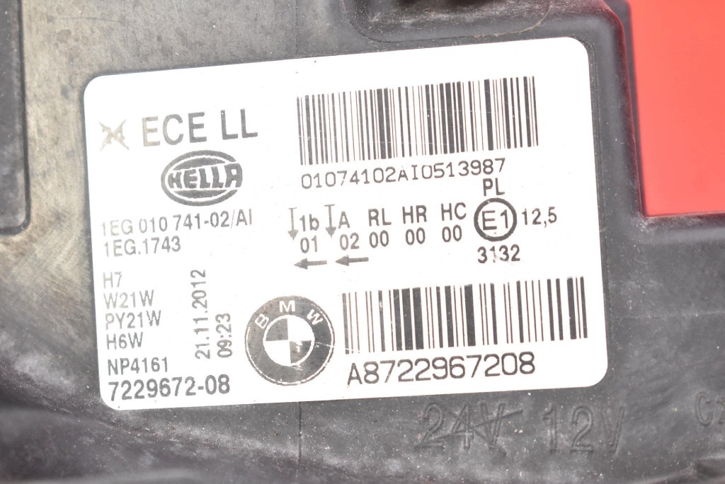 REFLEKTOR right light front EU 7229672 BMW F20 11-15