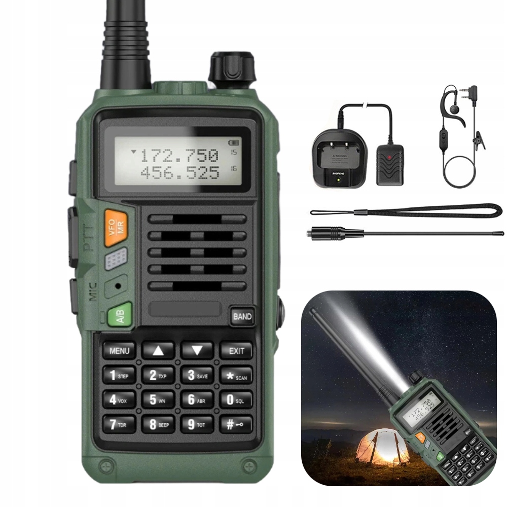 Krótkofalówka Radiotelefon Baofeng UV-S9 Plus Green