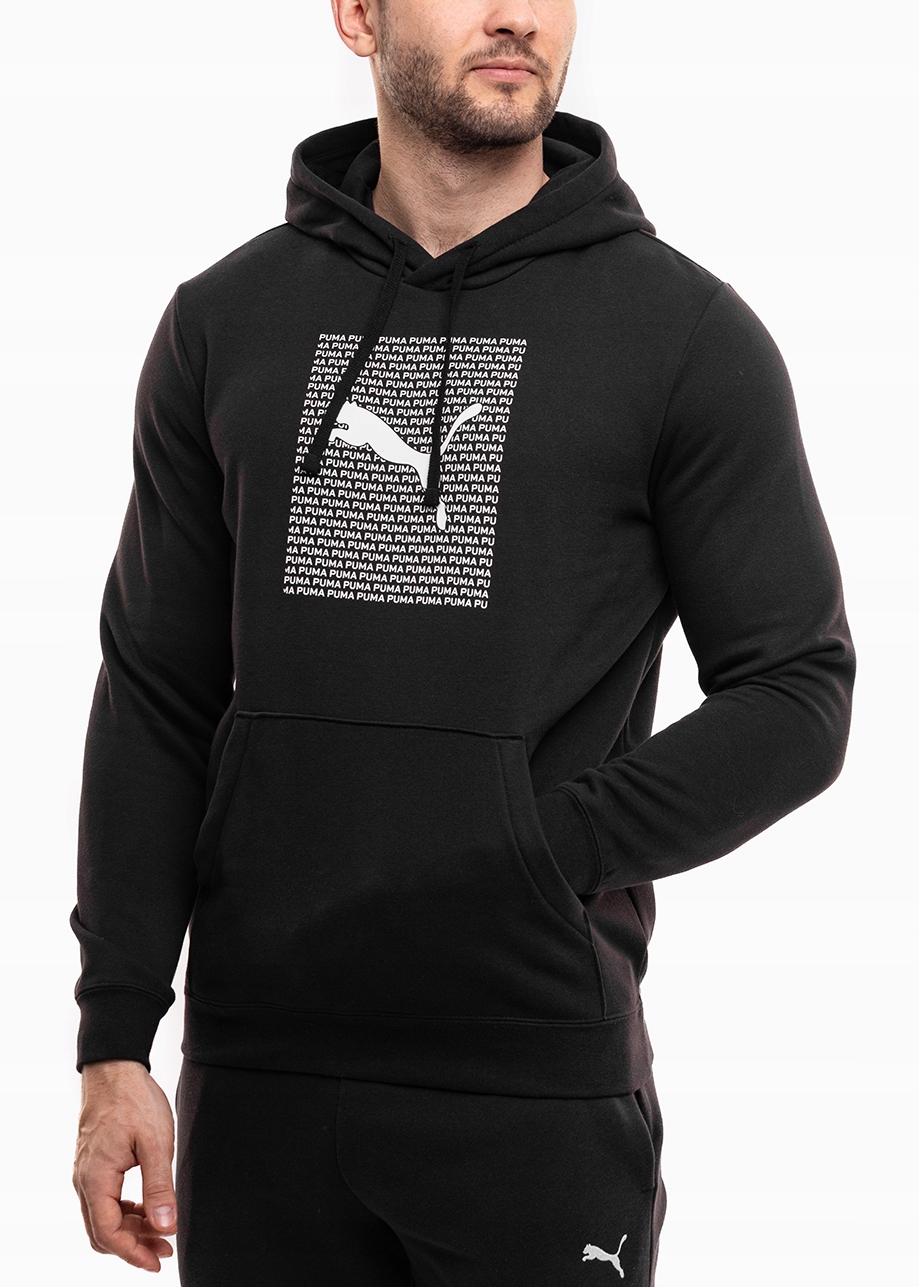 Pánská Mikina Bavlněná Puma Sportovní Pohodlná S Kapucí Teplá Hoodie vel. M