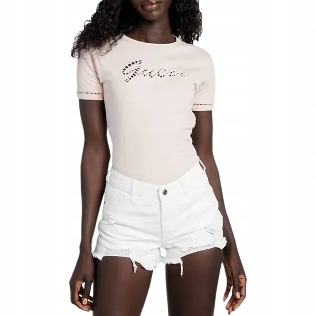 Guess Růžové Barvy S Prolamovaným Logem Casual Xs Gga