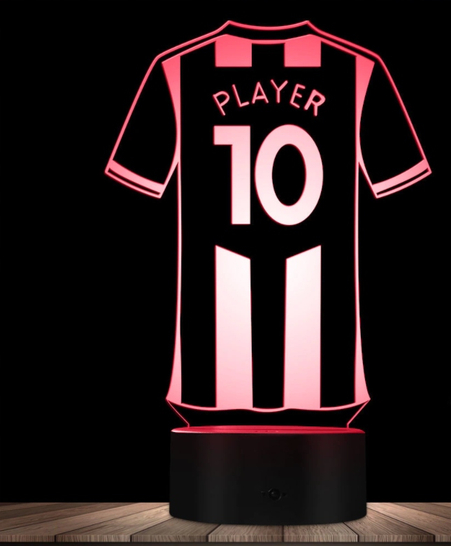 Lampka 3D Led z imieniem na koszulce piłkarskiej Płeć chłopcy dziewczynki