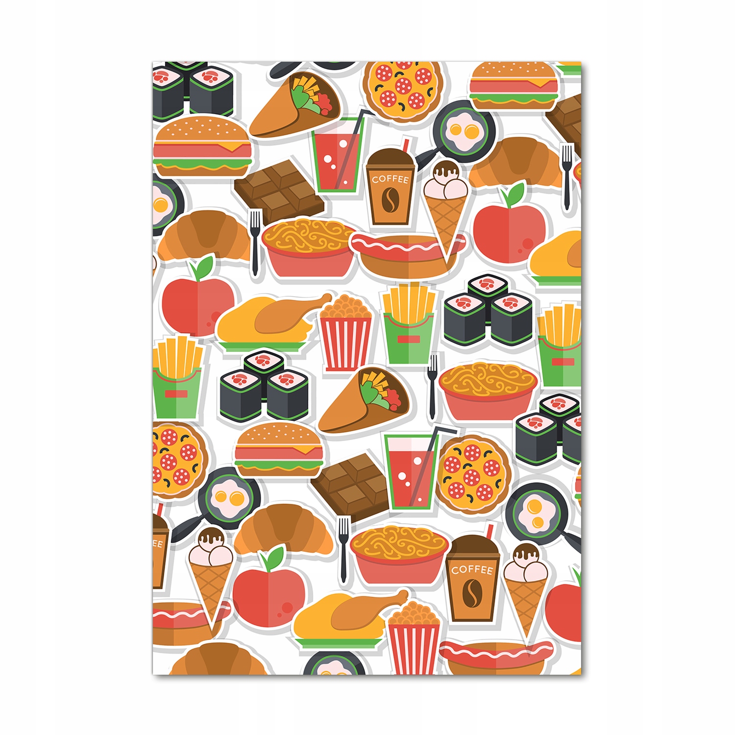 

Foto obraz na szkle Jedzenie fast food 70x100 cm