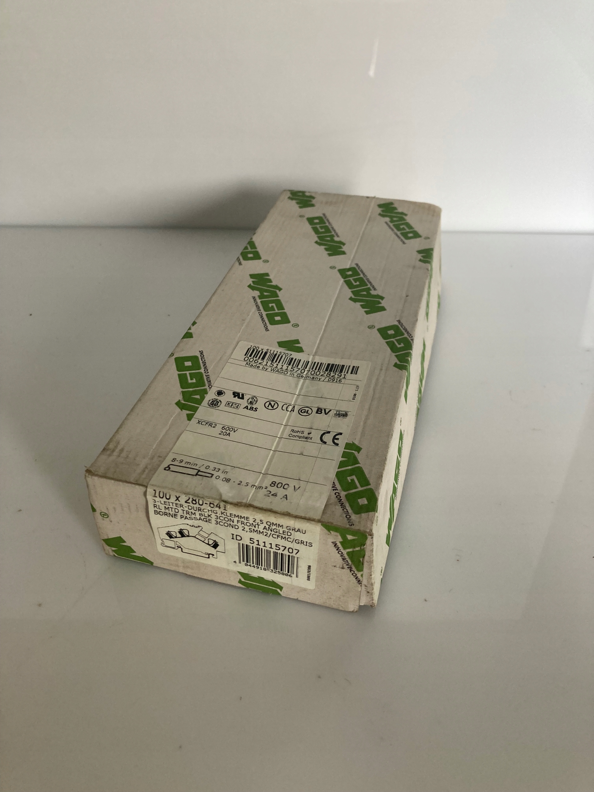 Koľajnicová spojka Wago 280-641 Cena Za 100 Kusov