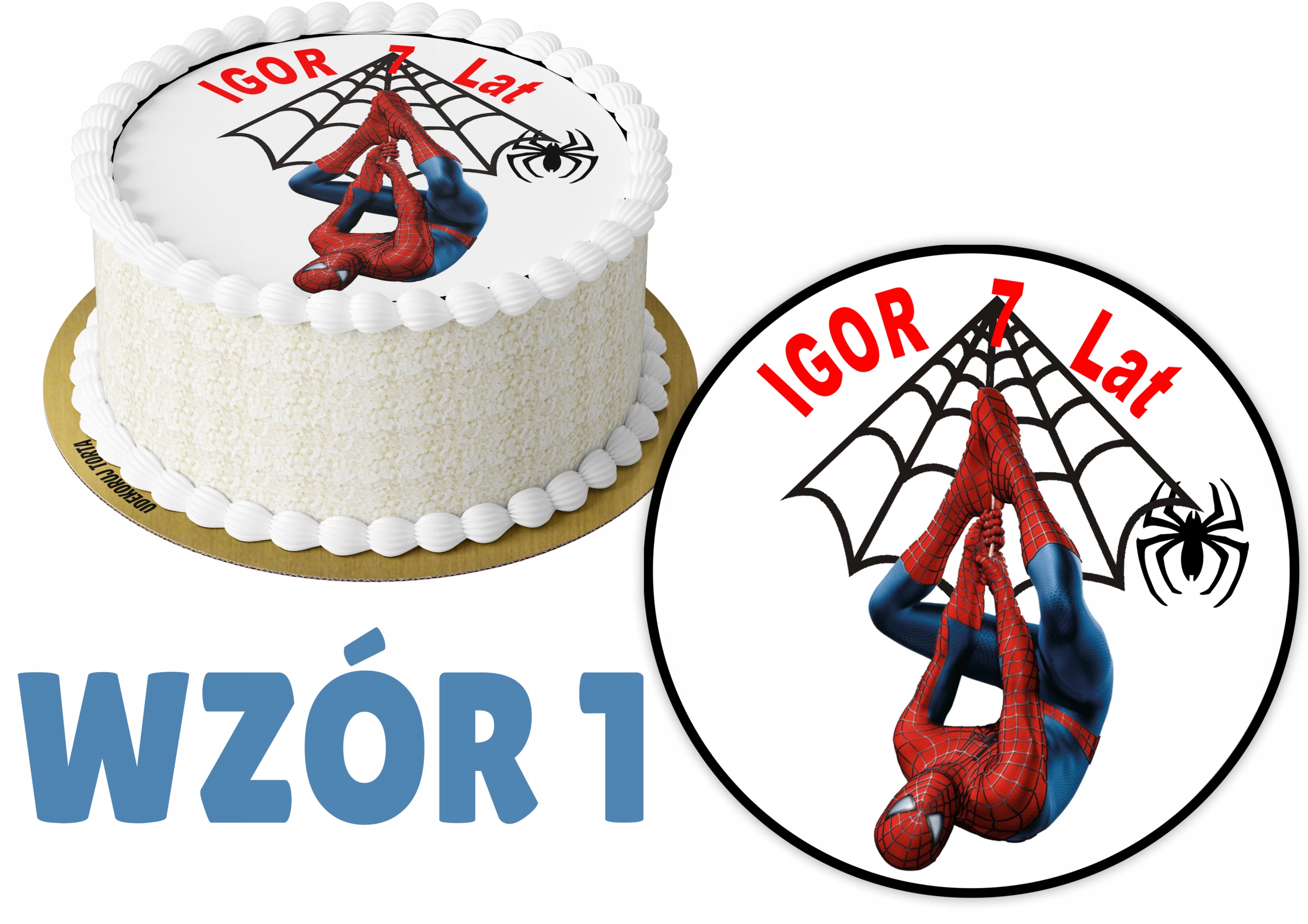 Opłatek z nadrukiem SPIDER-MAN + IMIĘ EAN (GTIN) 5904183434209