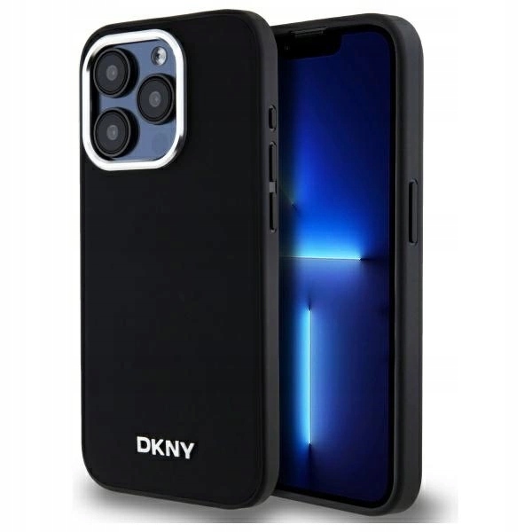 Pouzdro Dkny Plain Logo MagSafe pro iPhone 15 Pro černé