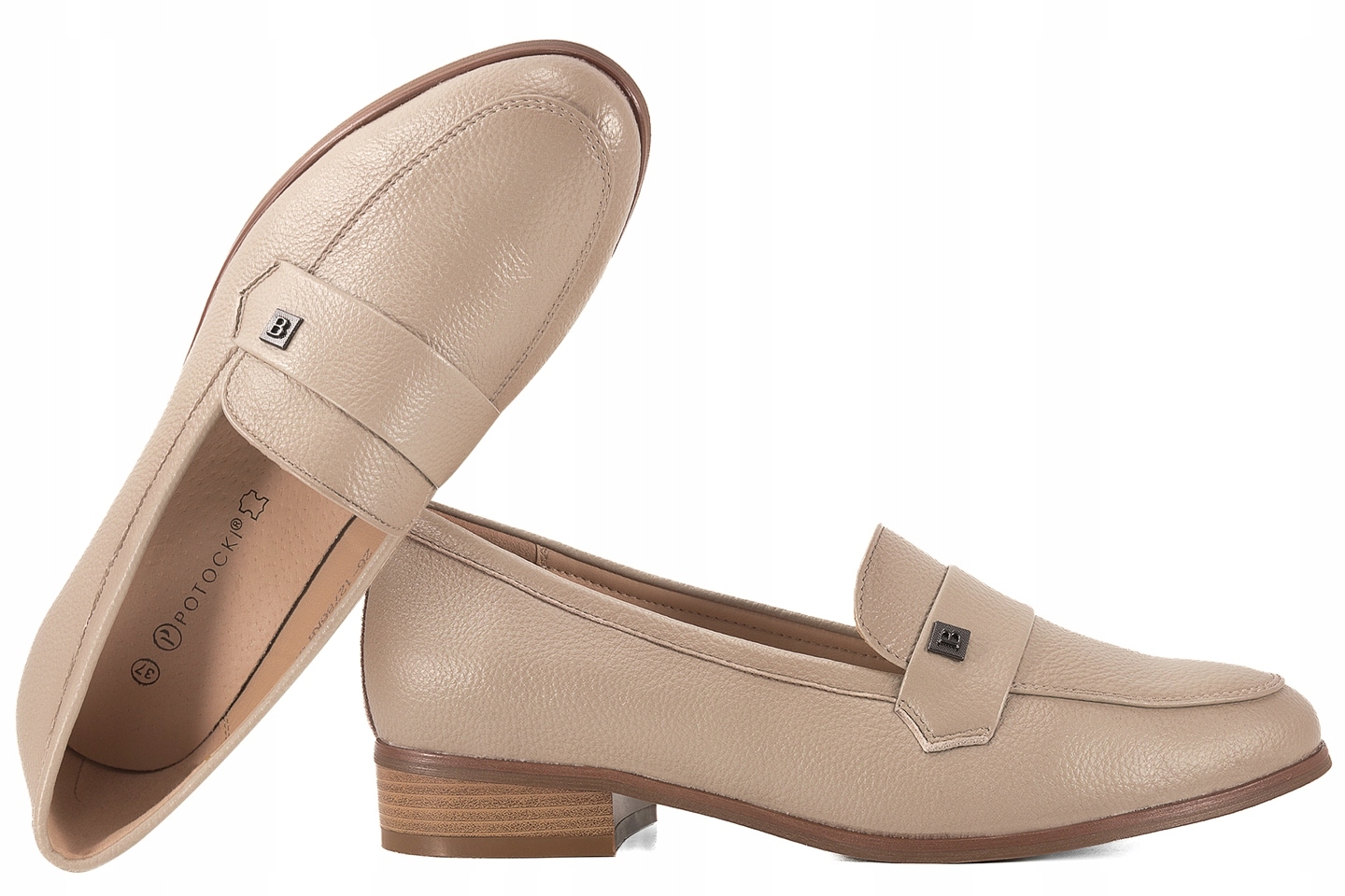 Potocki 26-12786 Dámské Mokasíny Polobotky Lordsy Eko khaki 36 Khaki