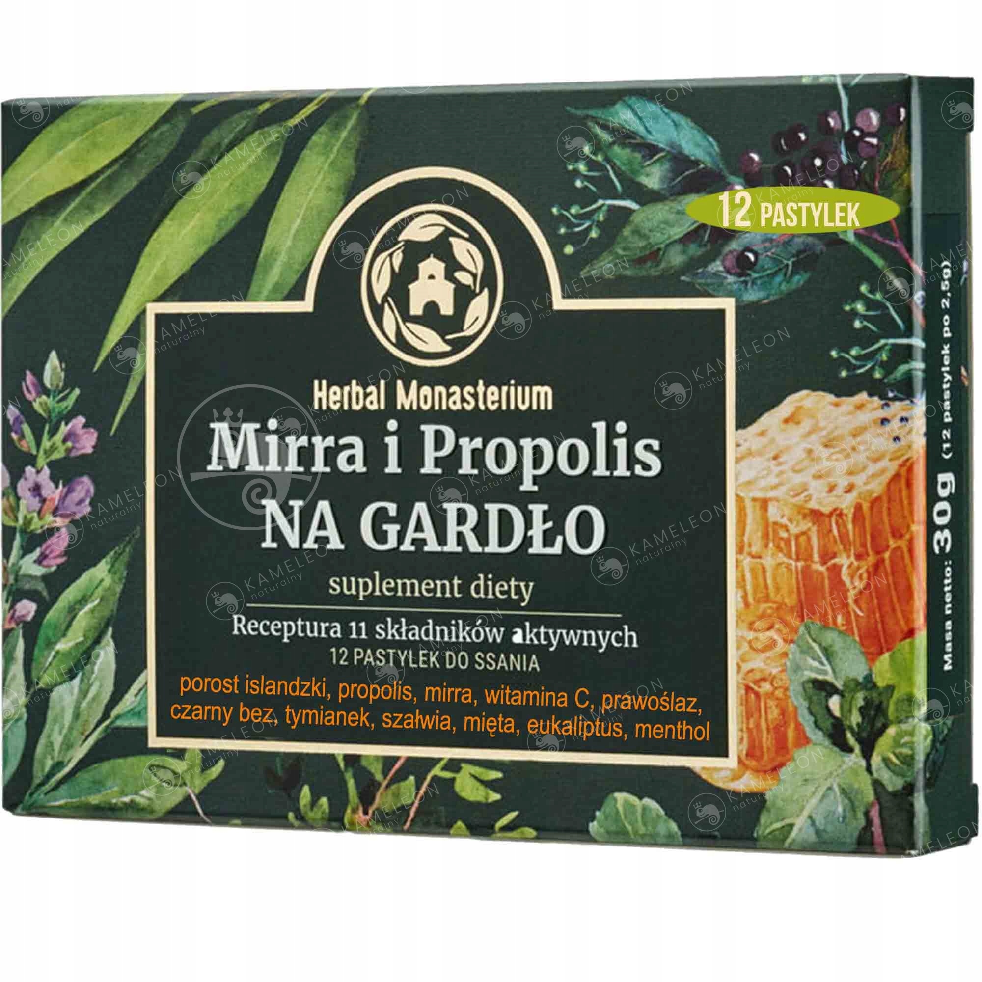 

Mirra i Propolis Na Gardło pastylki do ssania 12x