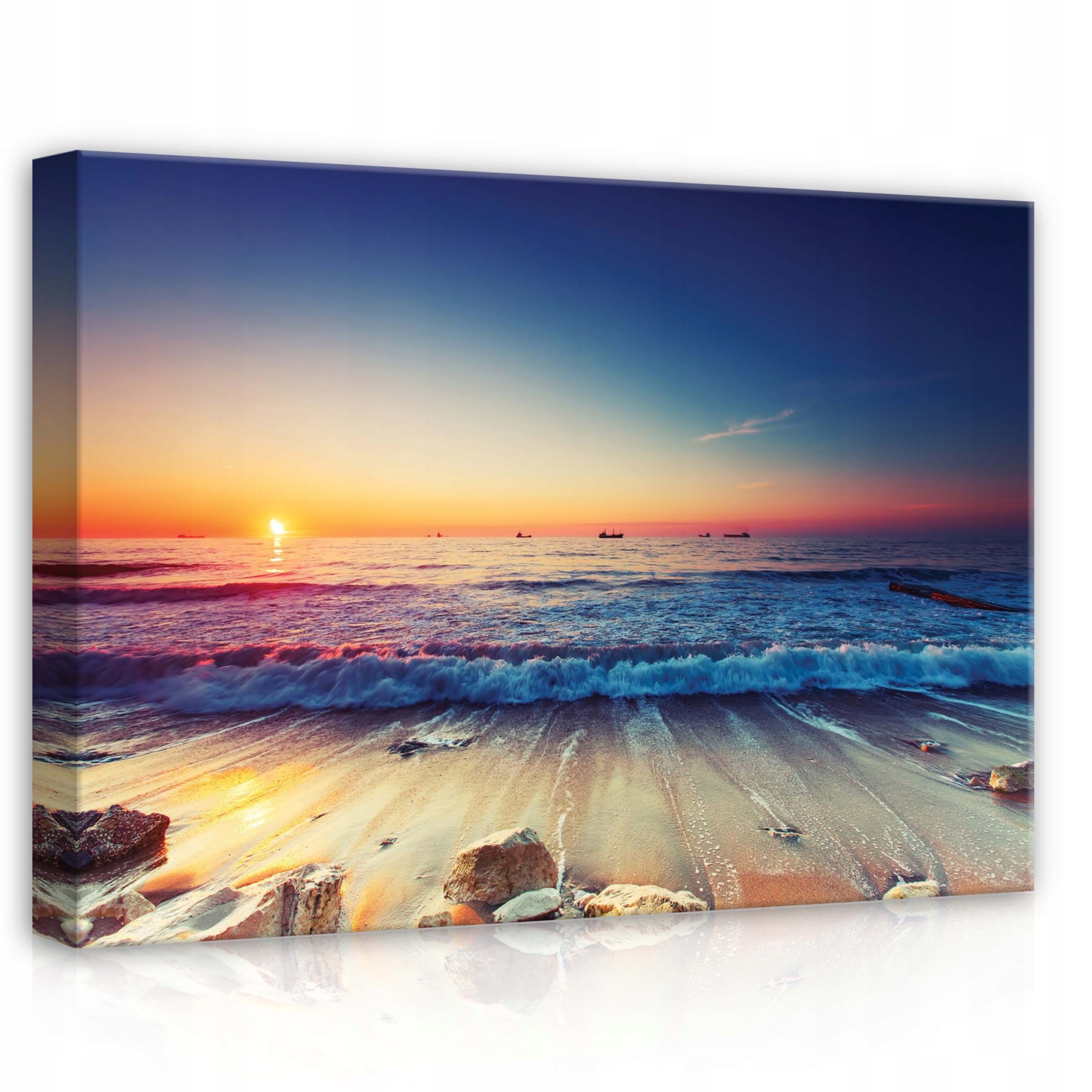 Obraz 70x50 Východ slunce moře pláž úsvit oceán vlny písek klid