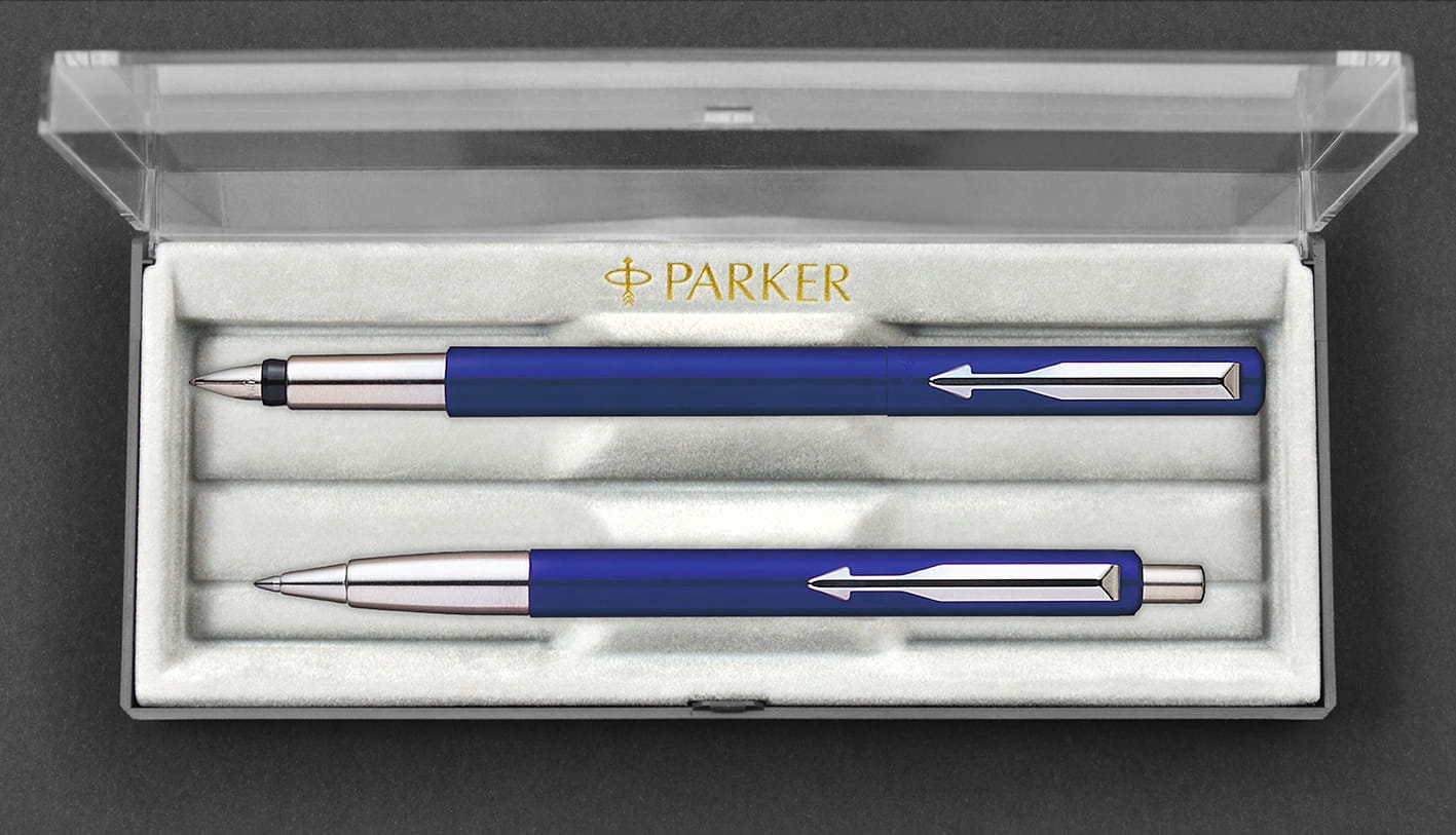 Zestaw Parker Vector niebieski pióro długopis
