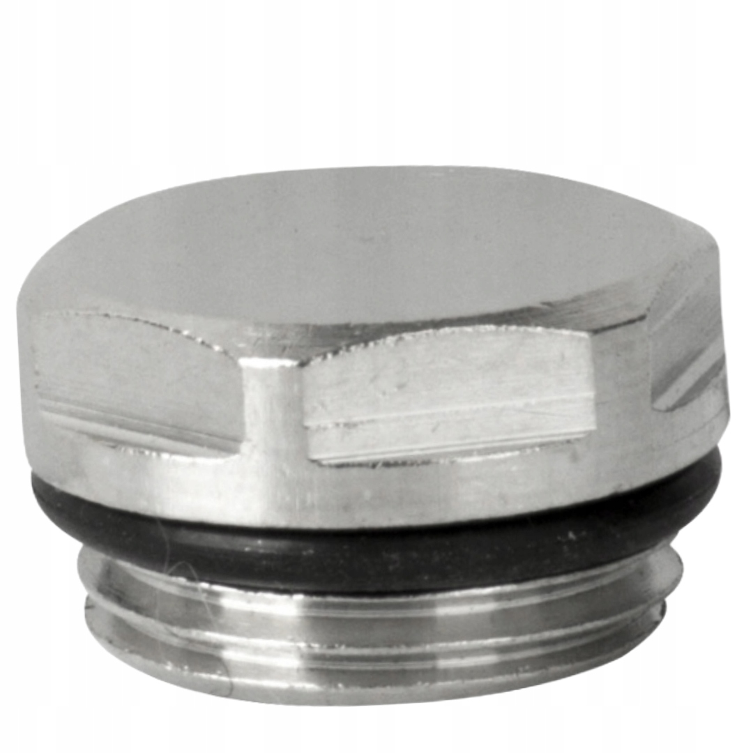 KOREK CHROMOWANY 1/2 GZ Z USZCZELKĄ DO GRZEJNIKA