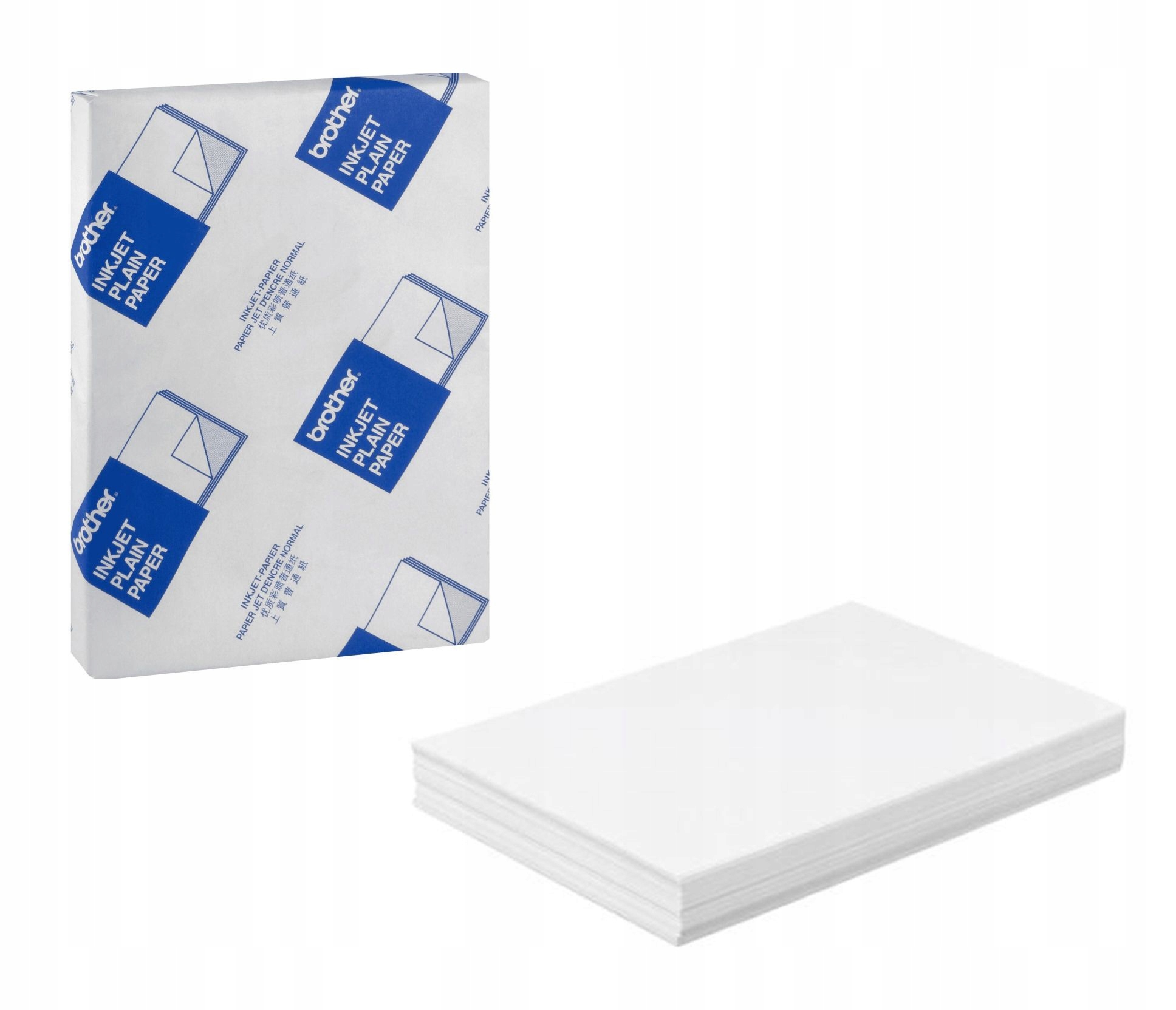 Oryginalny papier A4 do drukarek drukarki Brother 250 arkuszy cienki biały