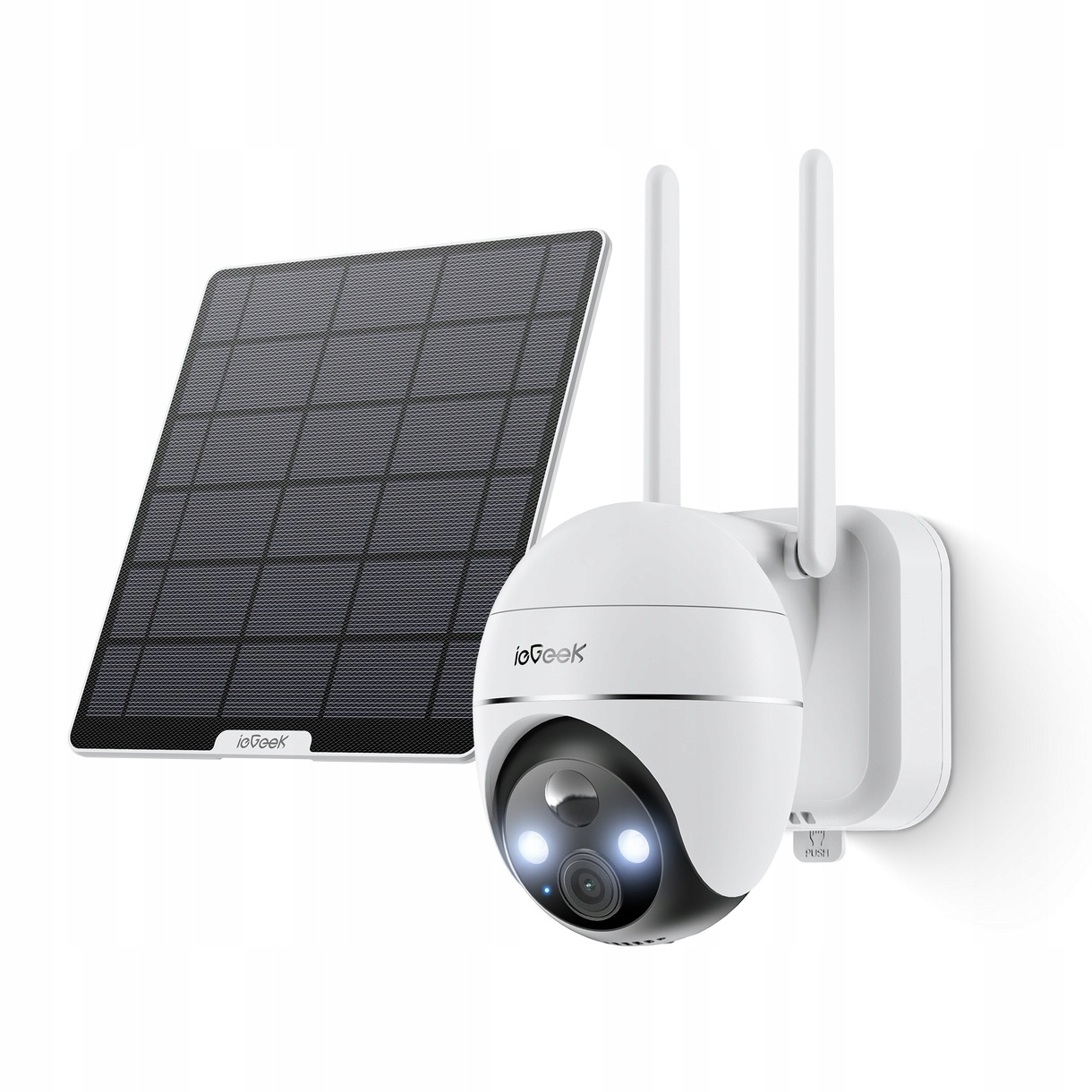 Vonkajšia Bezpečnostná Kamera Iegeek ZY-G1 Solárny Panel 2V1, Sada