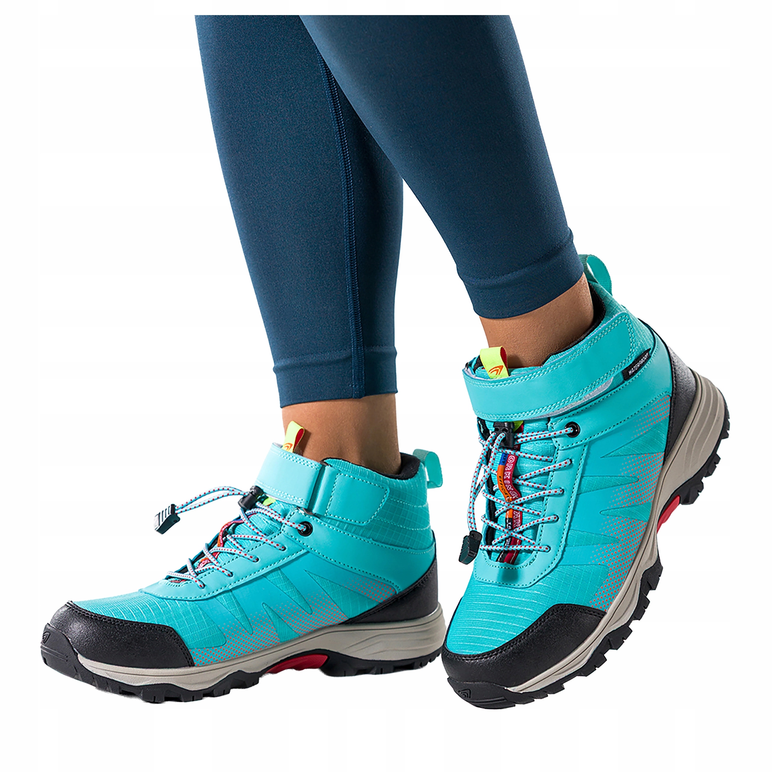Dámské Trekingové Boty Tyrkysové Voděodolné Sportovní Šněrovací velikost 41
