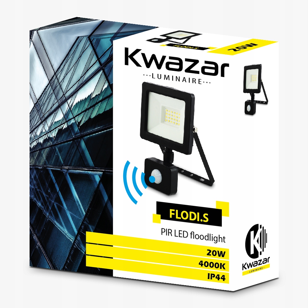 NAŚWIETLACZ LED LAMPA Z CZUJNIKIEM RUCHU 20W Temperatura barwowa 4000 K