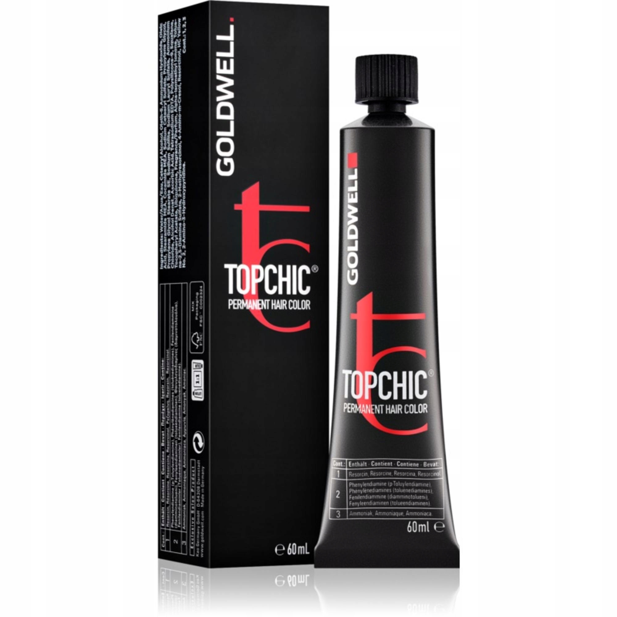 Goldwell, TopChic, Trvalá barva na vlasy, 6RV Max Ohromující fialová, 60 ml