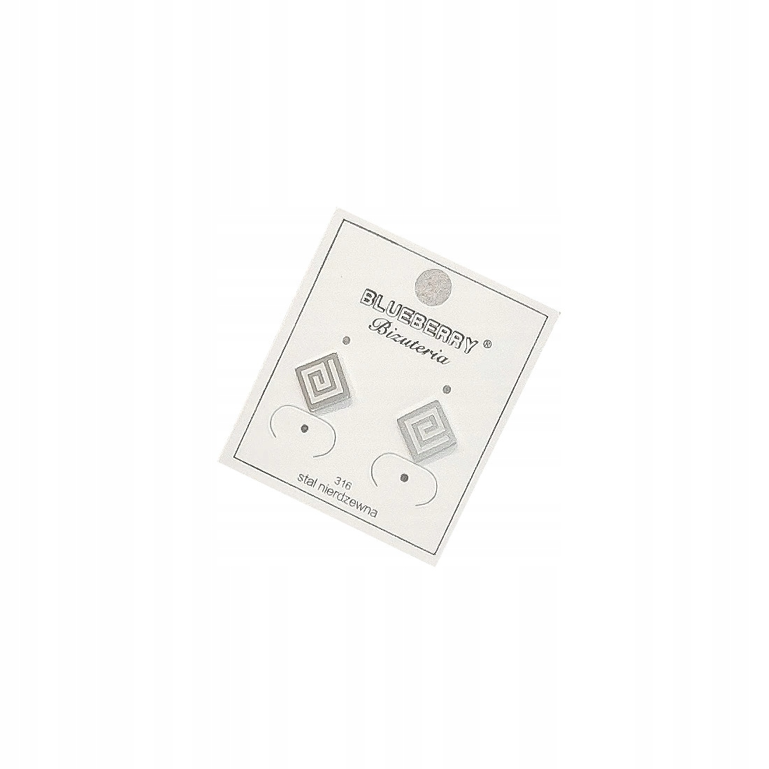 Blueberry - kolczyki kwadrat stal chirurgiczna