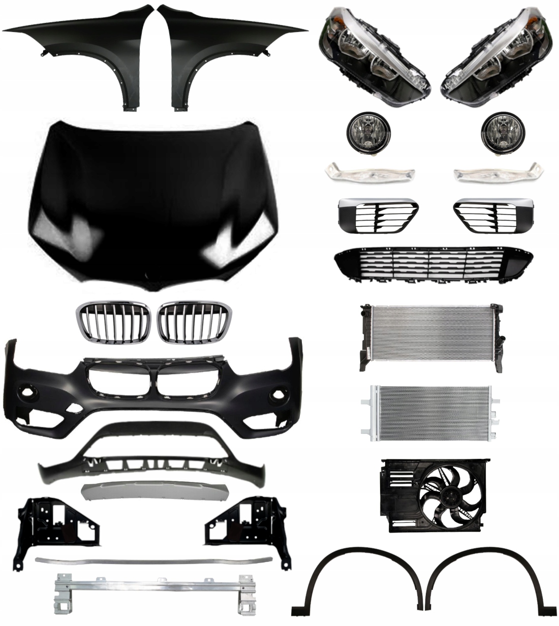 BMW X1 F48 X Line 15- Zderzak Maska Pas Atrapa