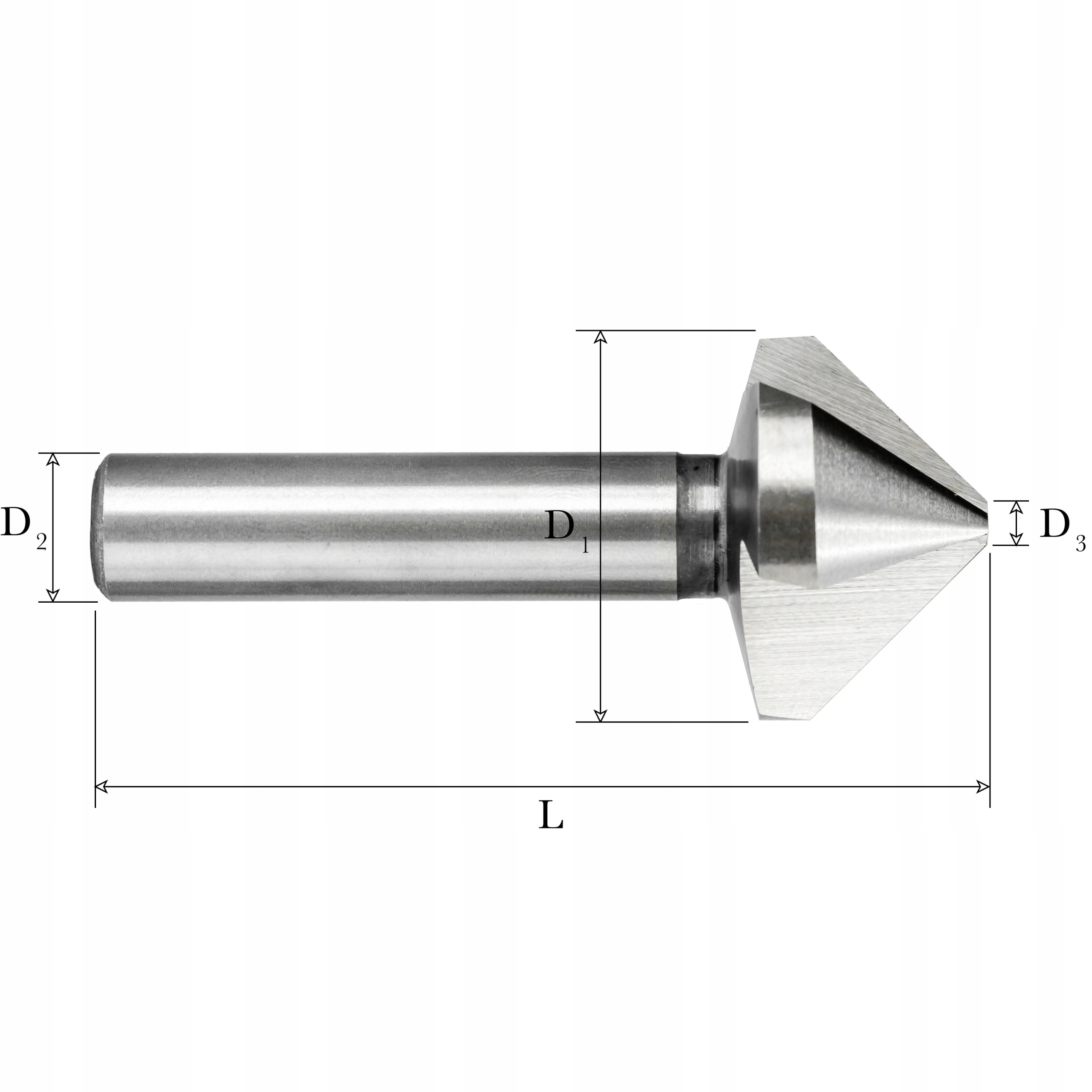 15 Pogłębiacz fazownik stożkowy HSS INOX DIN 335 Zastosowanie stal