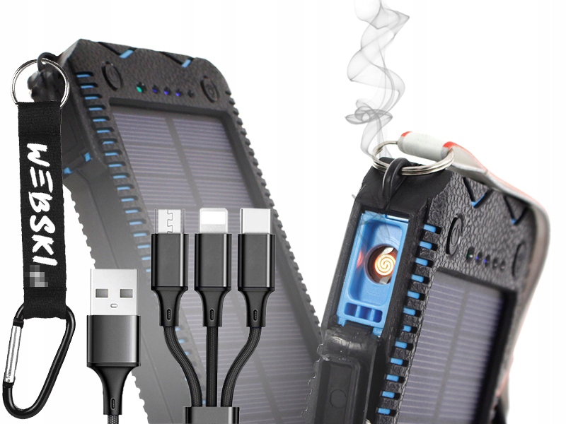 

Pancerny Powerbank Solarny Ładowarka Słoneczna Usb