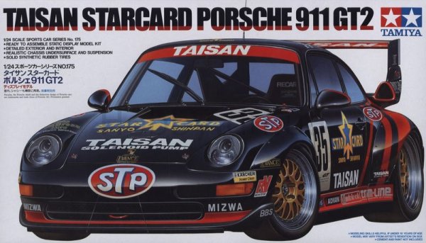 Tamiya 24175 Taisan Porsche 911 GT2 Autováha 1/24 Hobby Plastová sada Novinka