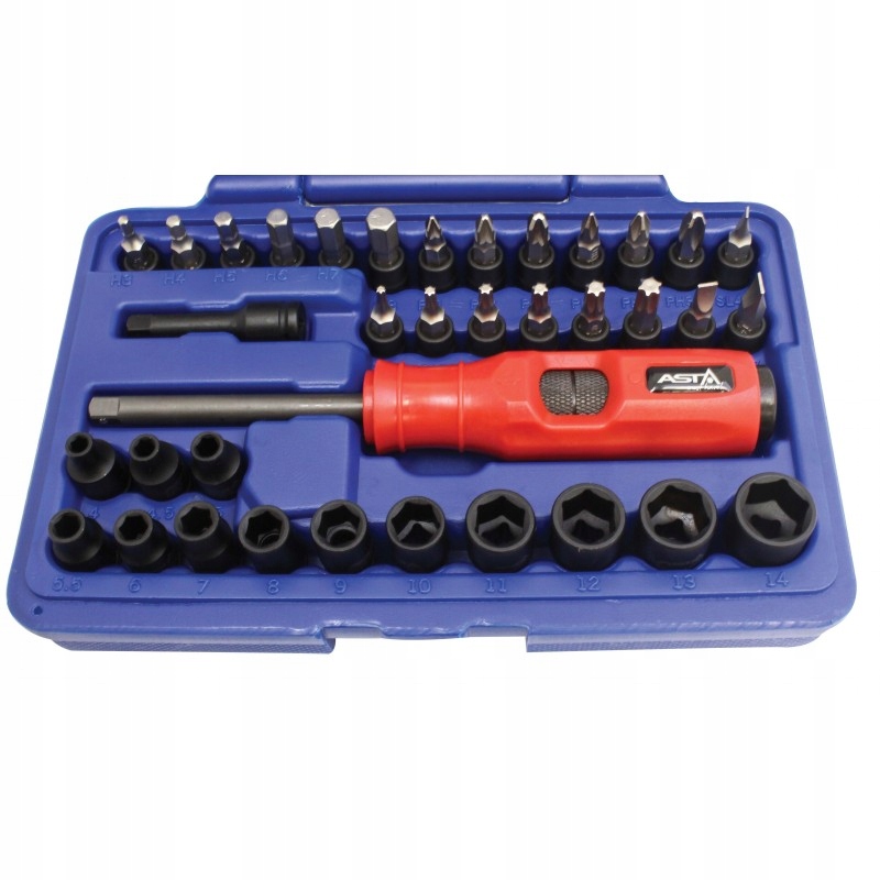 ZESTAW BITÓW I NASADEK UDAROWYCH BITY NASADKI UDAROWE 1/4 37 EL ASTA EAN (GTIN) 5905178771668