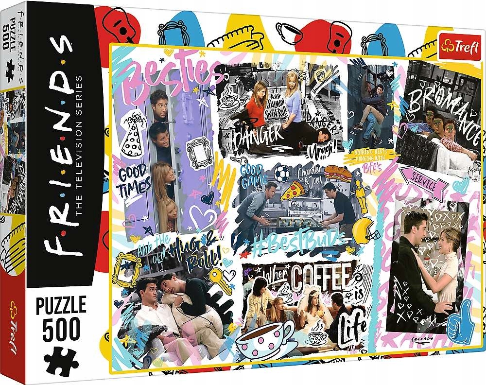 

Puzzle 500EL Friends Przyjaciele Kolaż Monica Ross