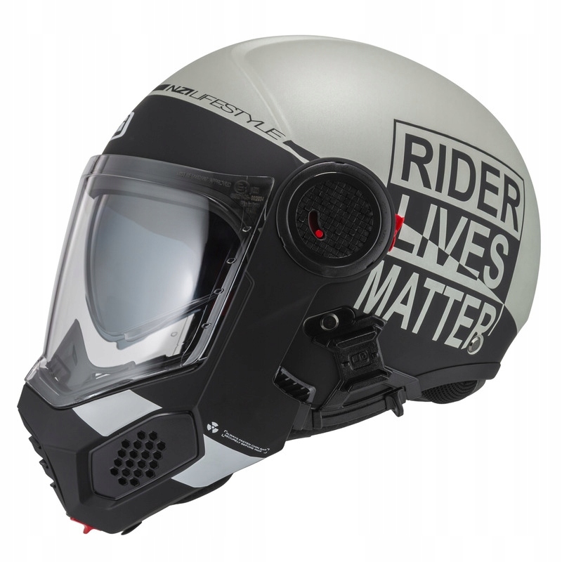 Motocyklová Prilba Nzi Minimod Duo Involt Greyblack Grey Matt (XXL)