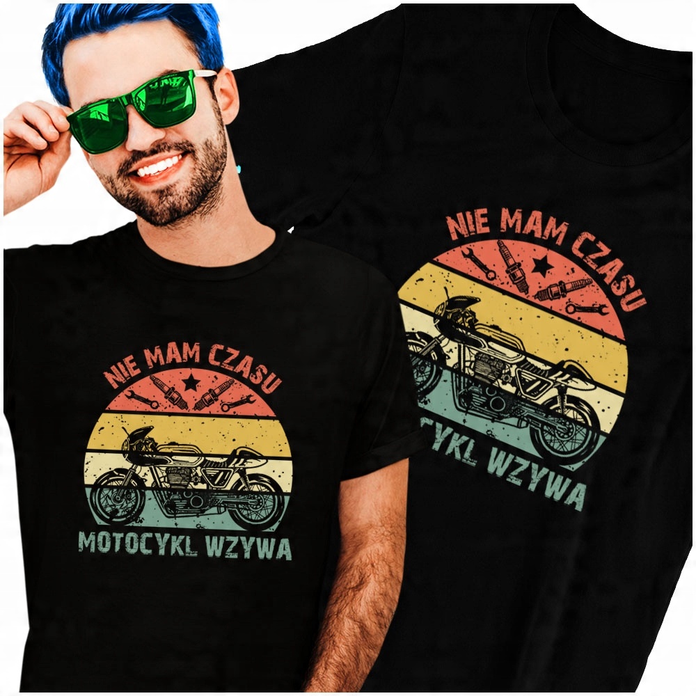 

Nie mam czasu Motocykl Wzywa Koszulka Śmieszna L