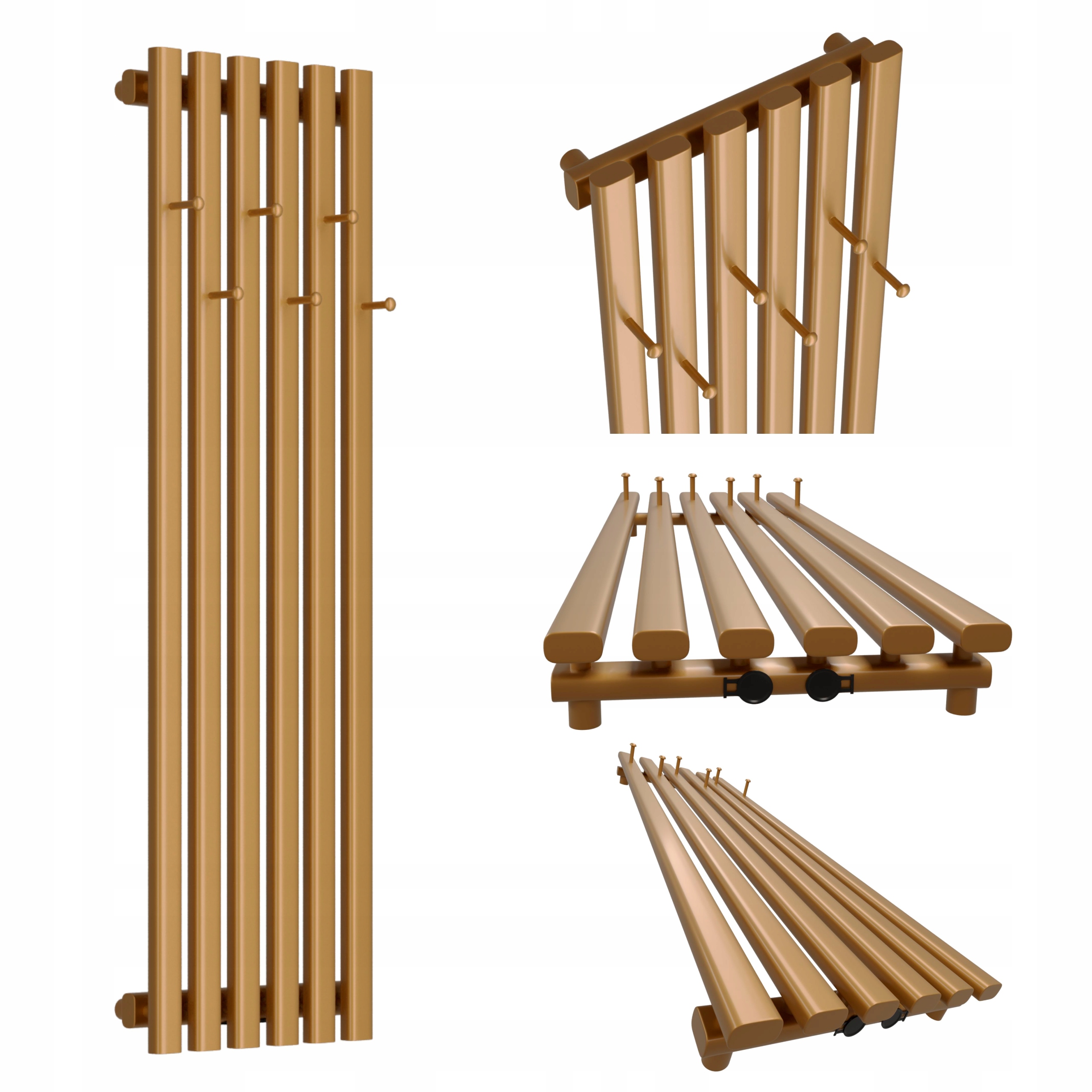 Dekorativní radiátor HORYZONT6 Hook 140x45 antik tmavý