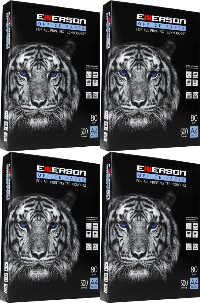 

Papier Ksero Do Drukarki Emerson A4 80g 500 K x4