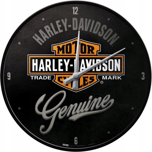 Zegar Ścienny Harley-Davidson Genuine Duży Szklany Zegar