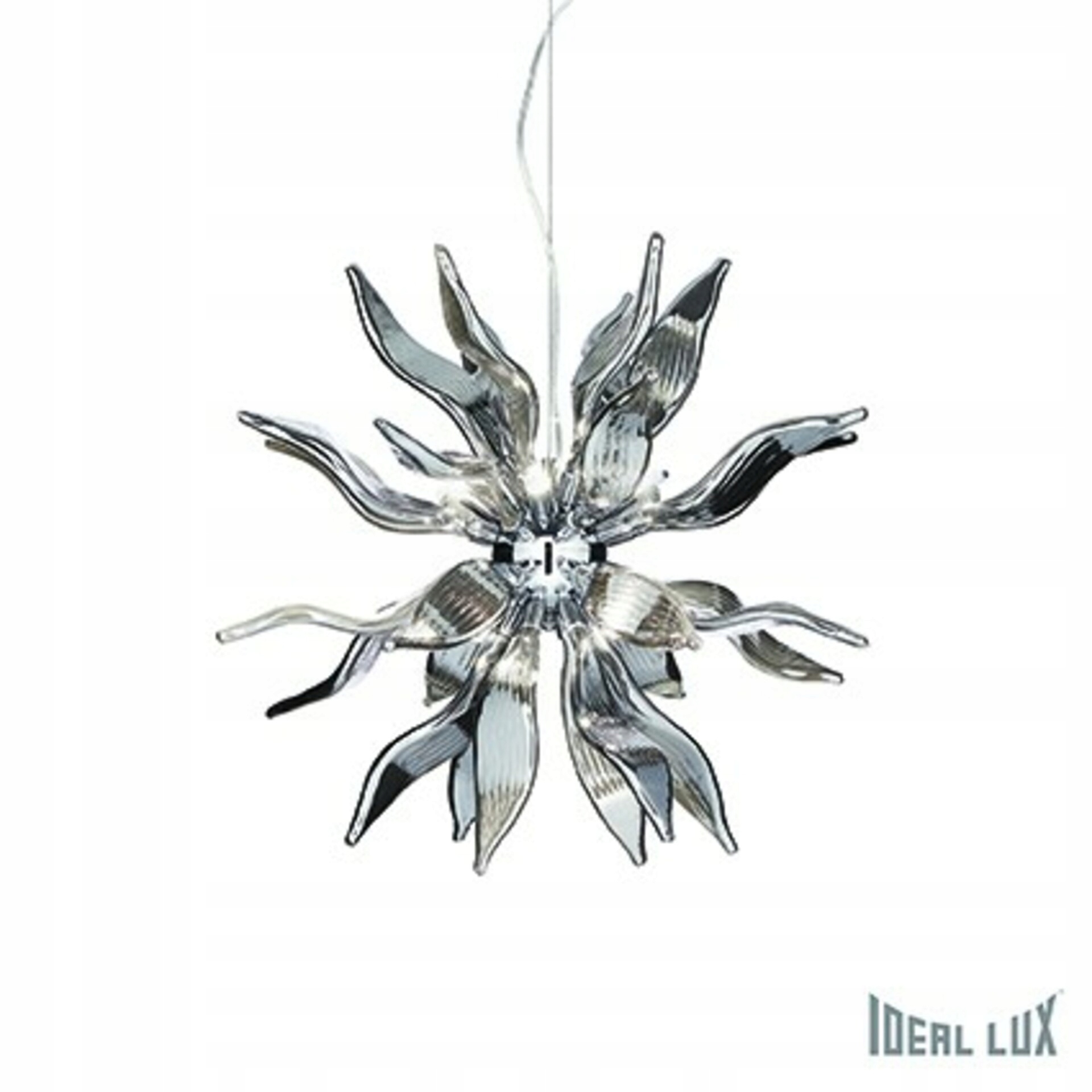 Závesné svietidlo Ideal Lux Leaves SP8 Fume 8x40W dymová šedá